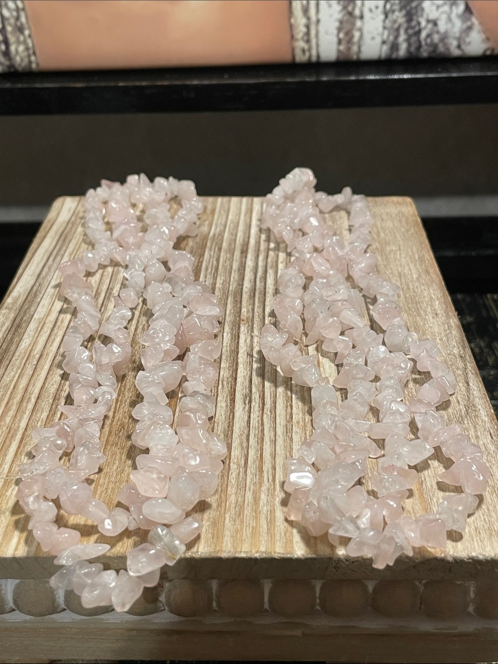2 Rose Quartz Chip Necklaces